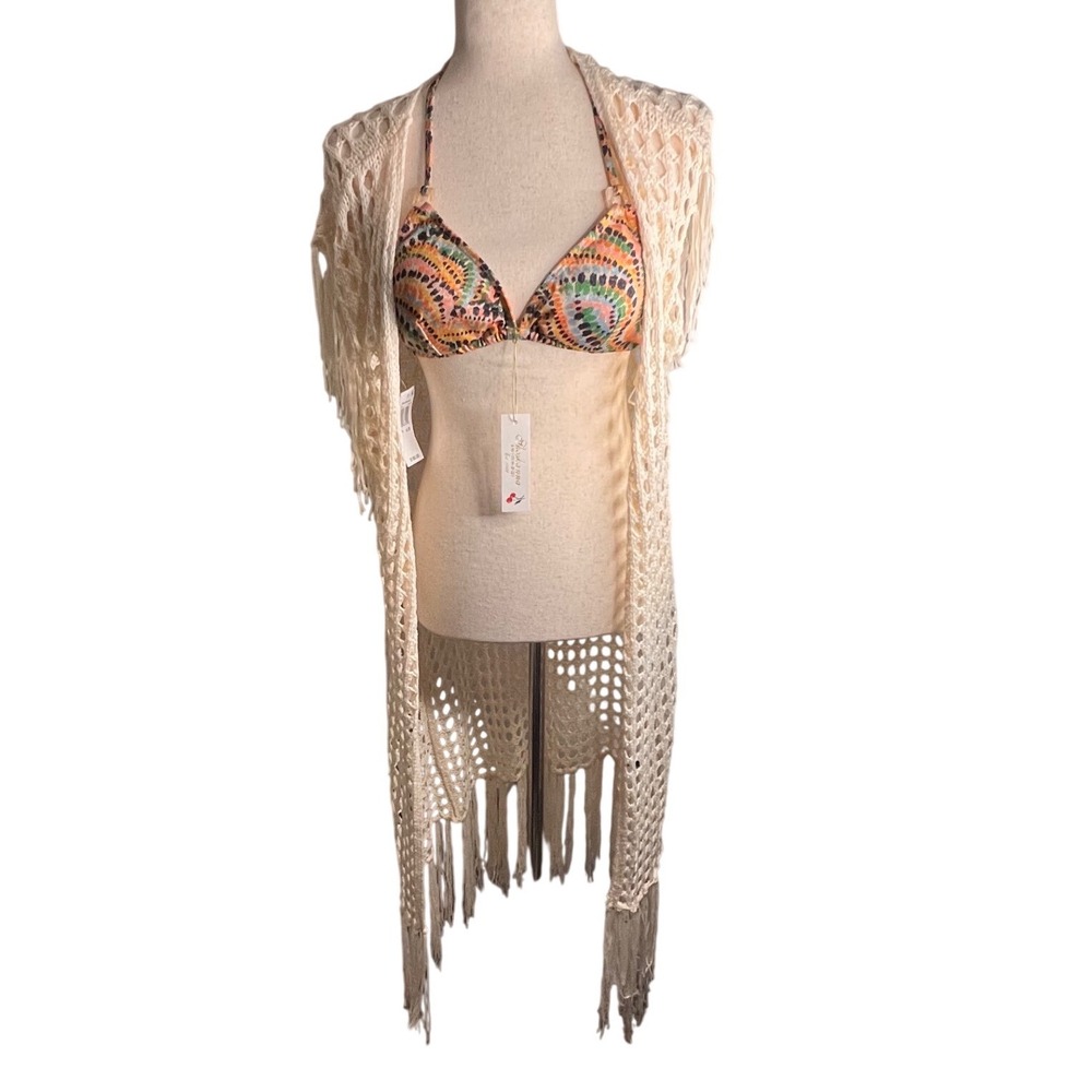Anthropologie Crochet Swim Cover-Up‎  Cardigan One Size Fits Most